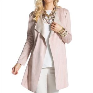 Chico’s Faux suede double-face Duster jacket sz 2